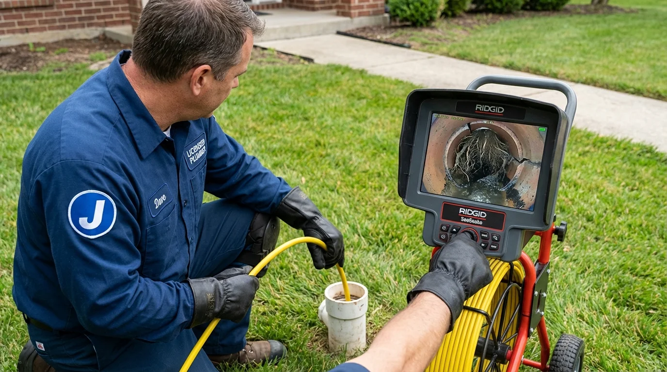 Sewer camera inspection being performed by Johns Plumbing LLC in Firebaugh