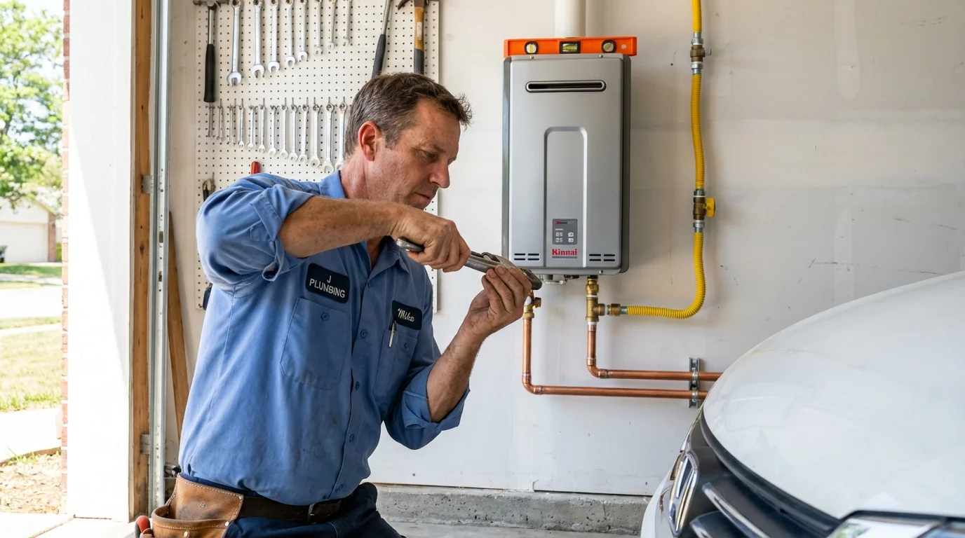 Tankless water heater installation by a Johns Plumbing LLC plumber in Firebaugh